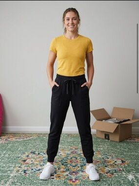 GAP Black Drawstring Jogger Pants - Women's Casual Track Pants